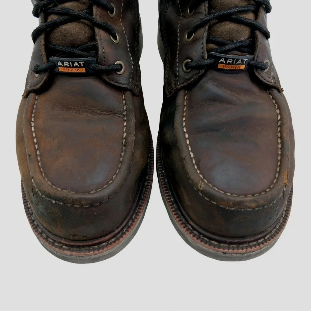 Ariat Rebar Boots Mens Size 11 EE Brown Leather Waterproof Work Composite Toe